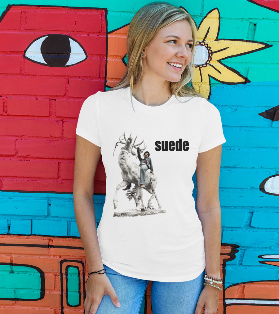 Suede Riding Stag Sculpture T-Shirt