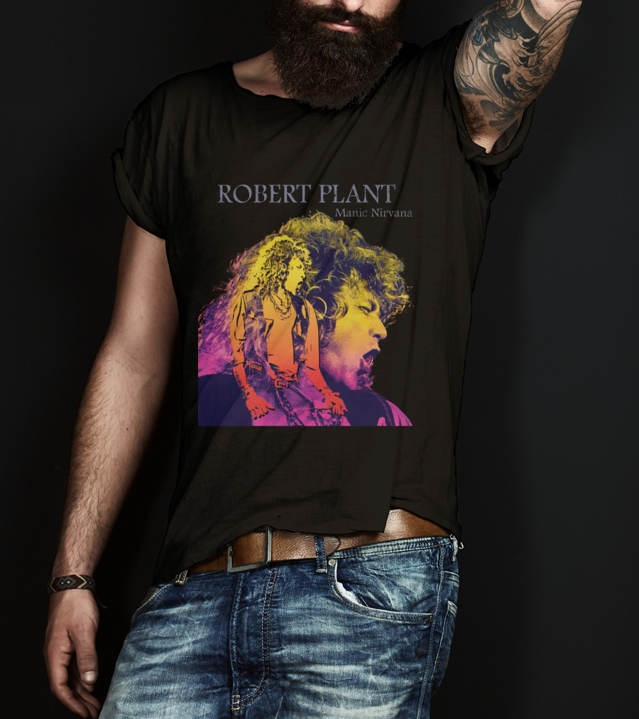 Robert Plant Manic Nirvana Retro Rock T-Shirt
