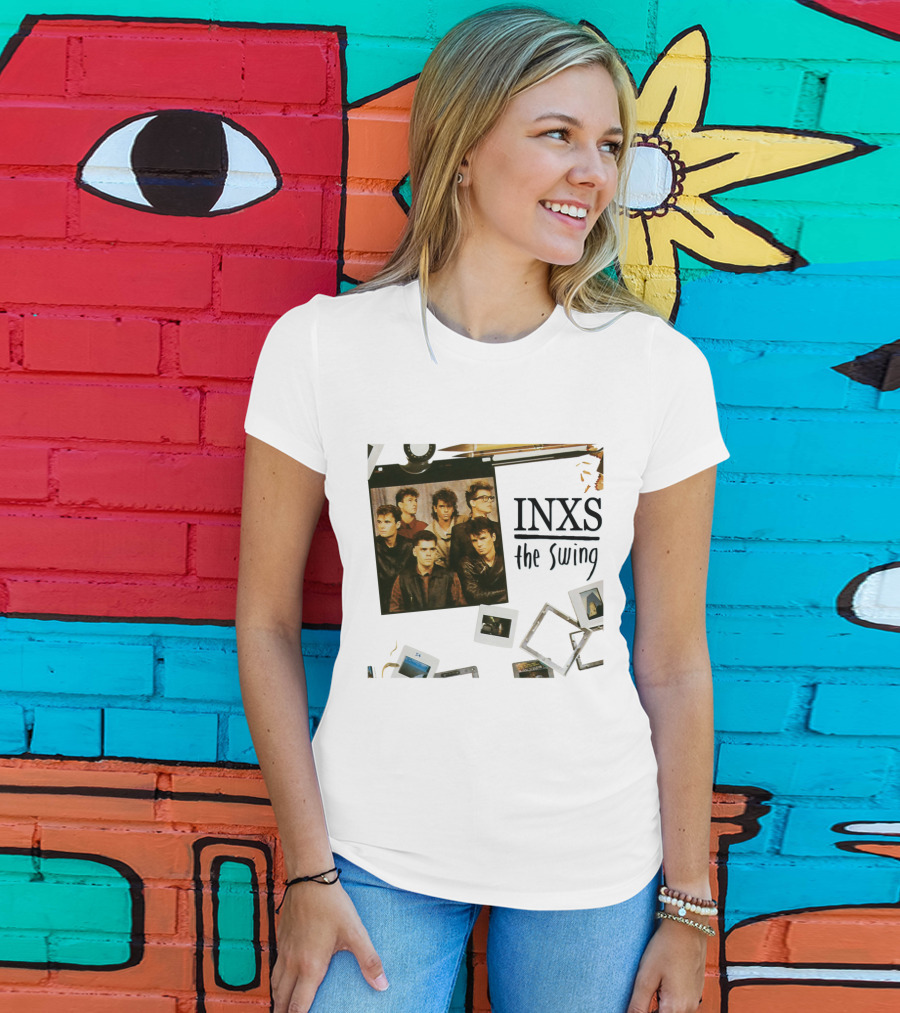 INXS The Swing Album Cover Group Photo With Film Reel And Slides T-Shirt