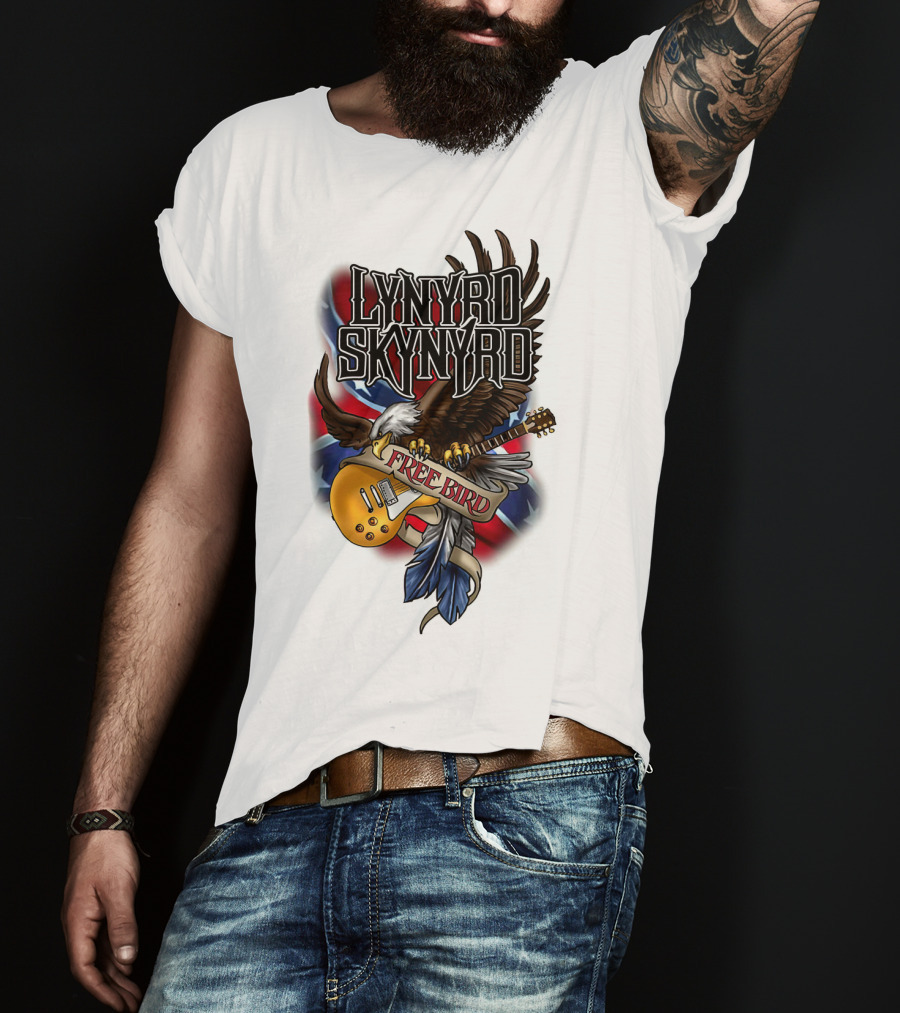 Lynyrd Skynyrd Free Bird Eagle Guitar T-Shirt