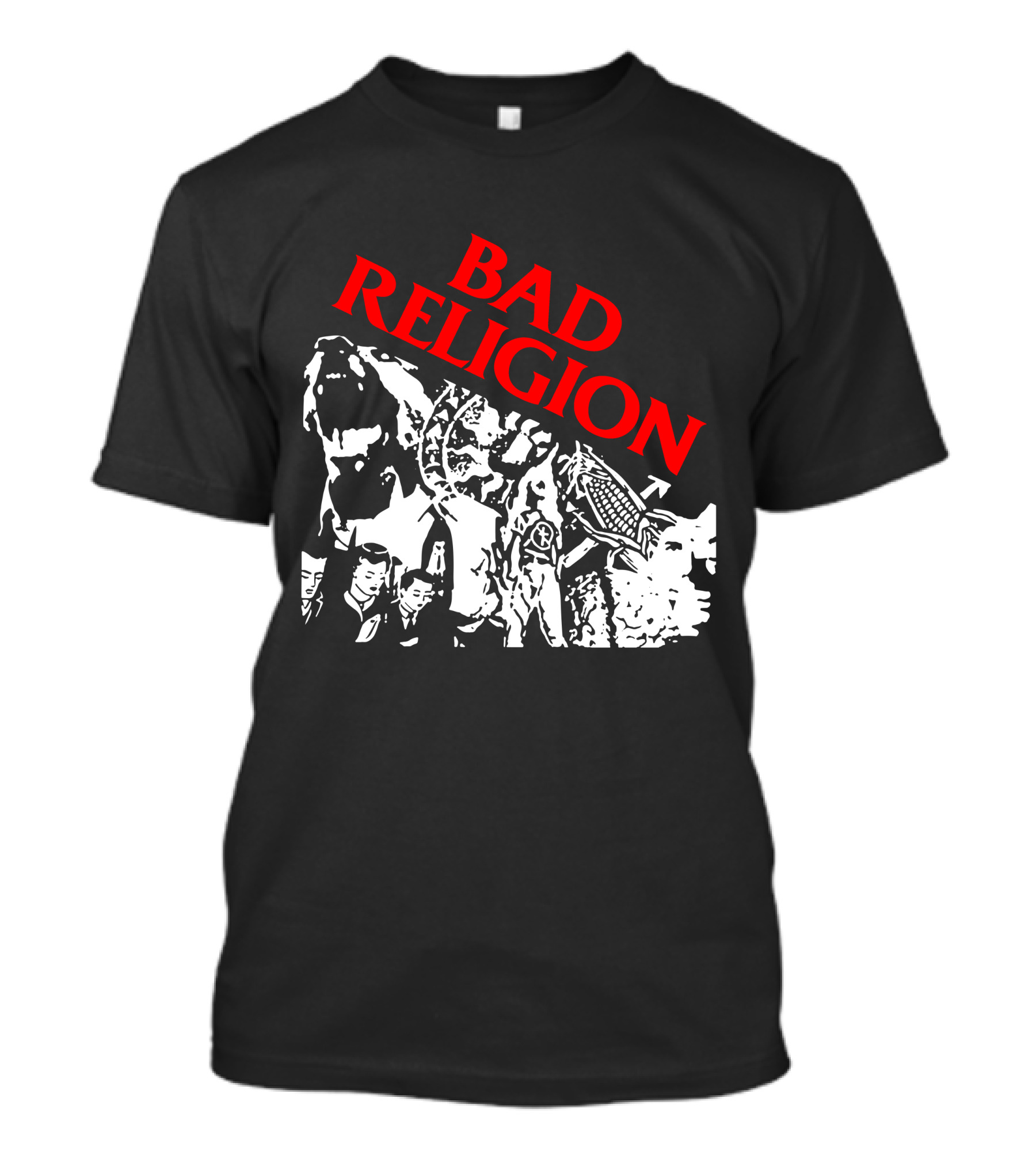 Bad Religion Collage Of Black And White Figures T-Shirt