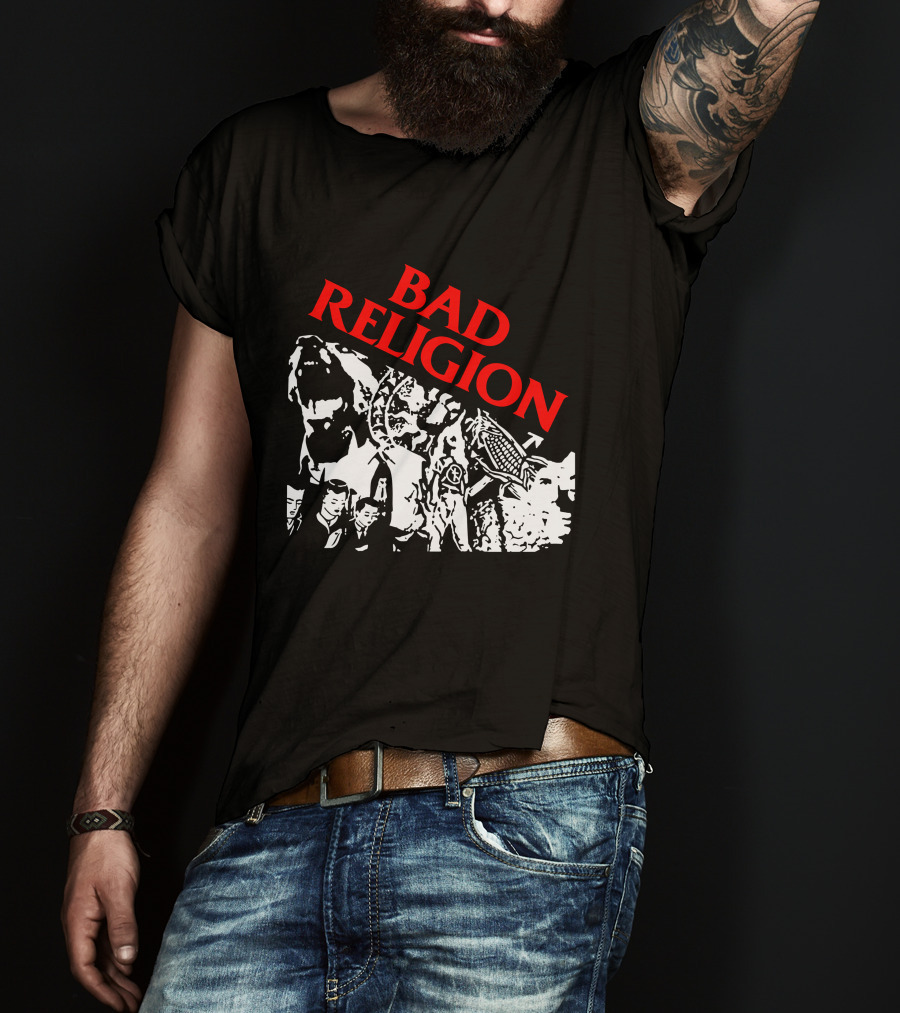 Bad Religion Collage Of Black And White Figures T-Shirt