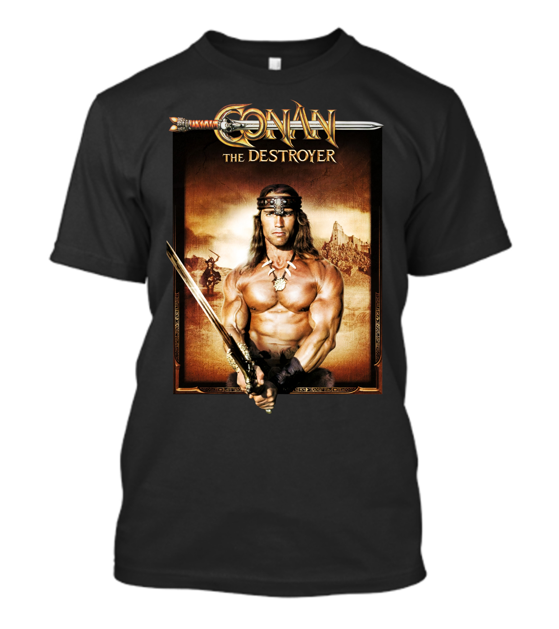 Conan The Destroyer Warrior Sword Barbarian Fantasy Adventure T-Shirt
