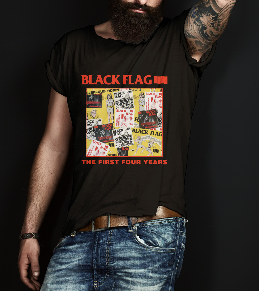 Black Flag The First Four Years Album Covers Collage T-Shirt