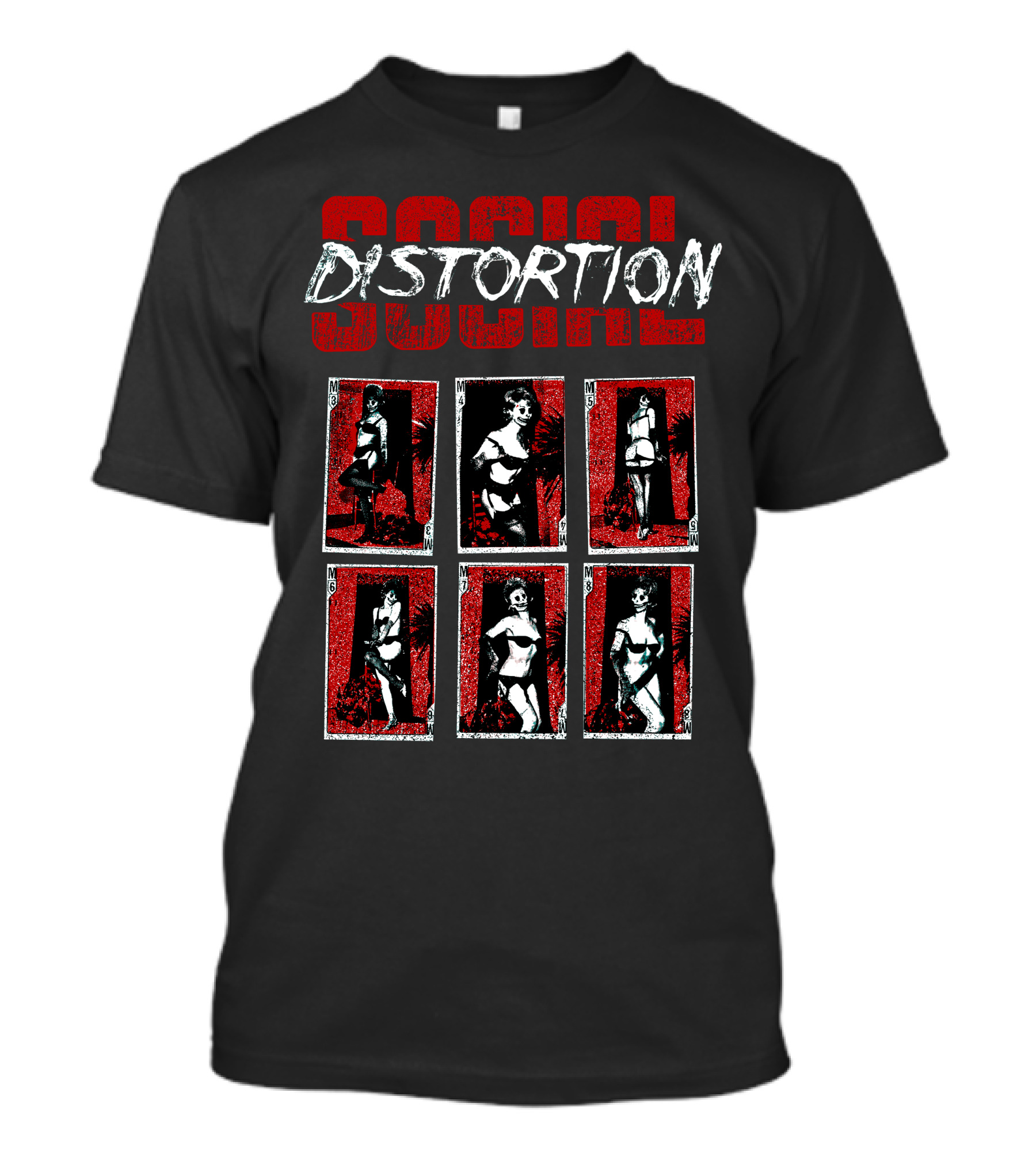 Social Distortion Pin-Up Card Art T-Shirt