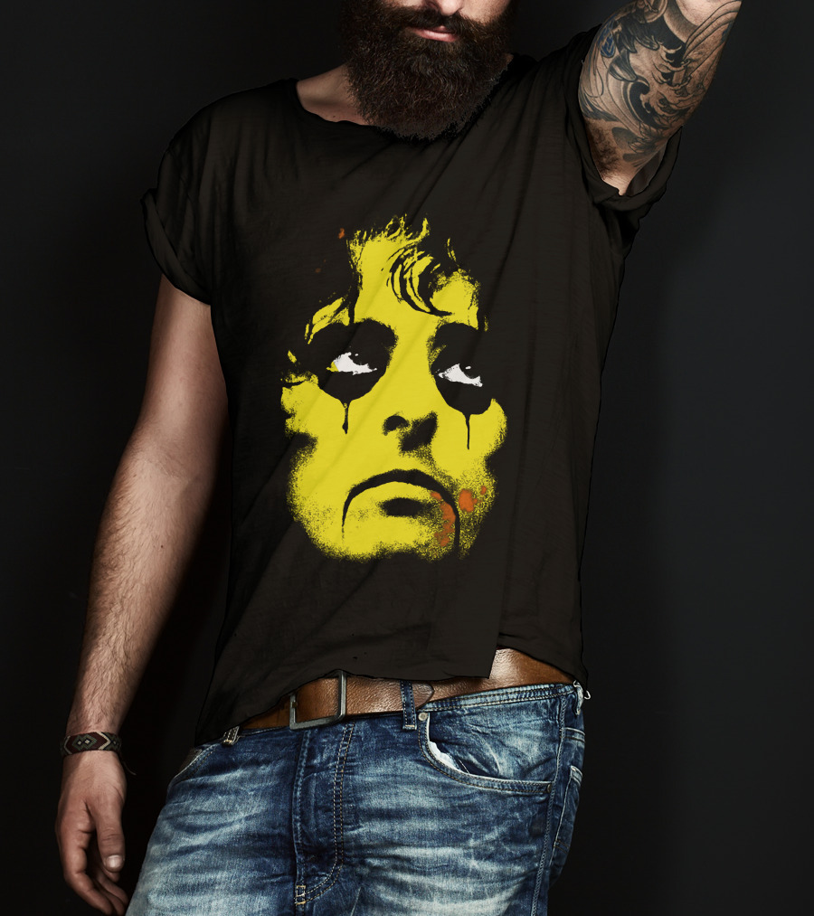 Alice Cooper Classic Rock Horror Face Artwork T-Shirt
