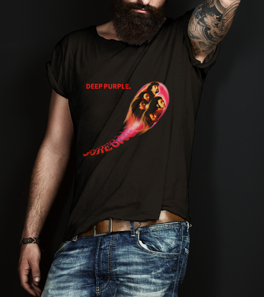 Deep Purple Fireball Album Cover Artwork T-Shirt