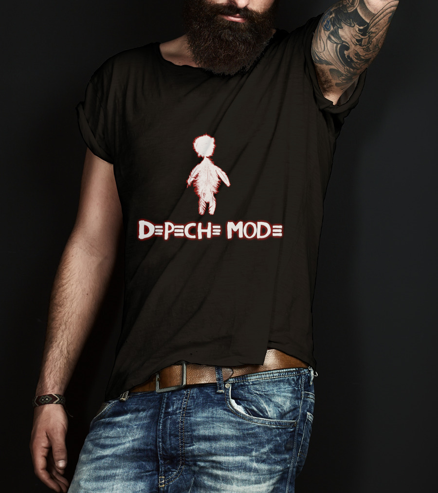 Depeche Mode 3 White Feather Figure T-Shirt