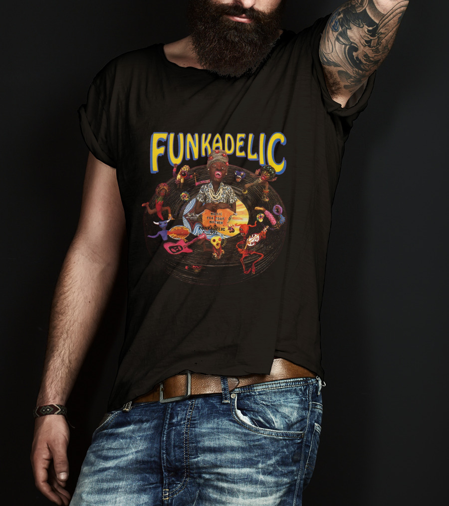Funkadelic Maggot Brain Album Cover Mural For A Mind Funkadelic T-Shirt
