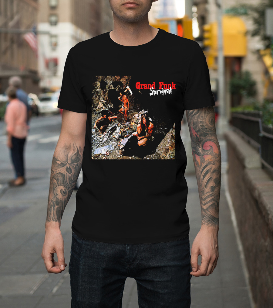 Grand Funk Railroad Survival Album Cover T-Shirt