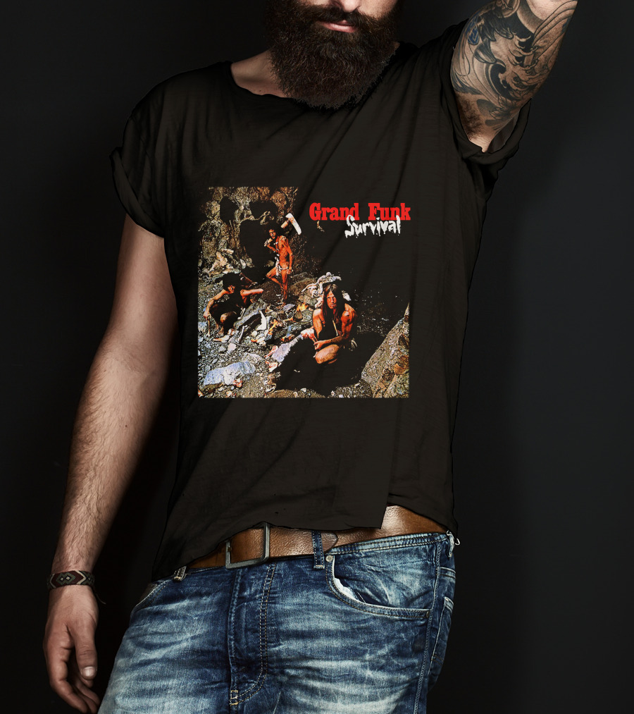 Grand Funk Railroad Survival Album Cover T-Shirt