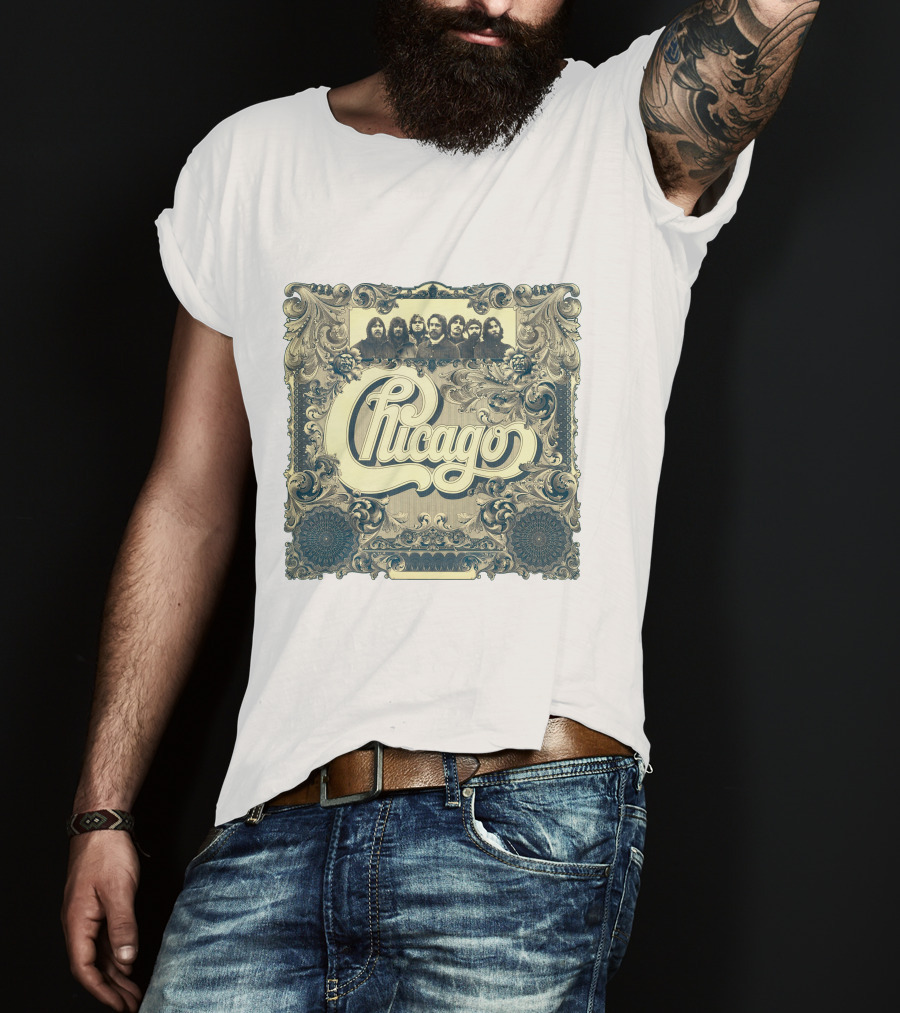 Chicago Band Vintage Ornate Frame T-Shirt