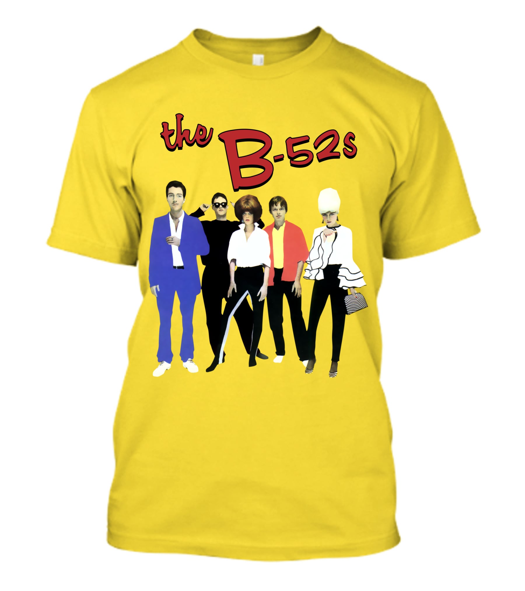 The B-52S Band Members Retro Style Ensemble T-Shirt