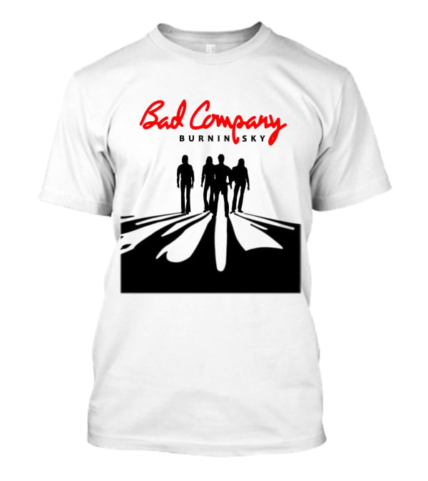 Bad Company Burnin' Sky Silhouette Walking Down Road T-Shirt