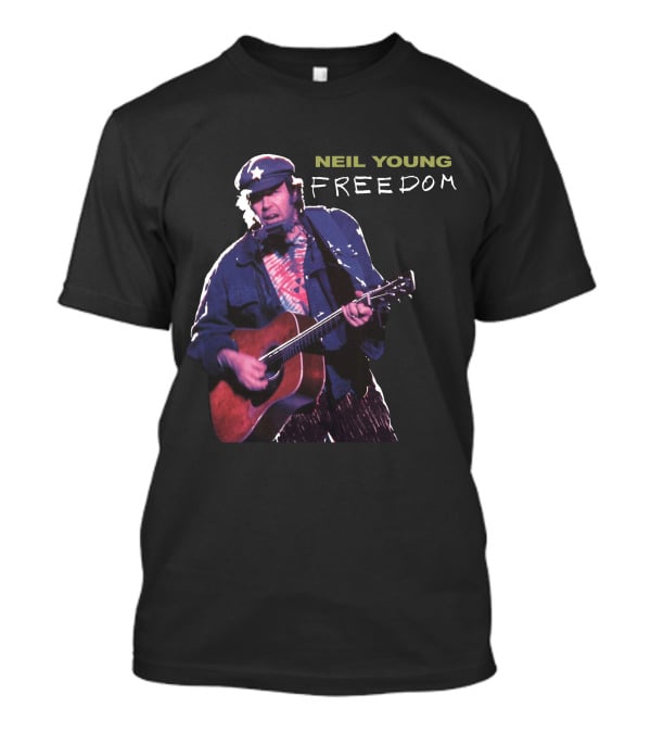 Neil Young Freedom Album Artwork Iconic Musician Performance T-Shirt