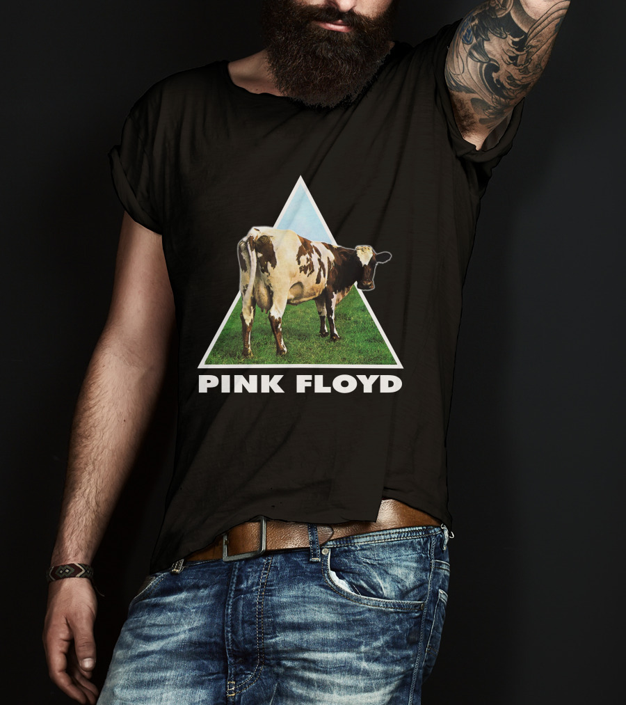 Pfl(43) Pink Floyd Atom Heart Mother Album Cow T-Shirt
