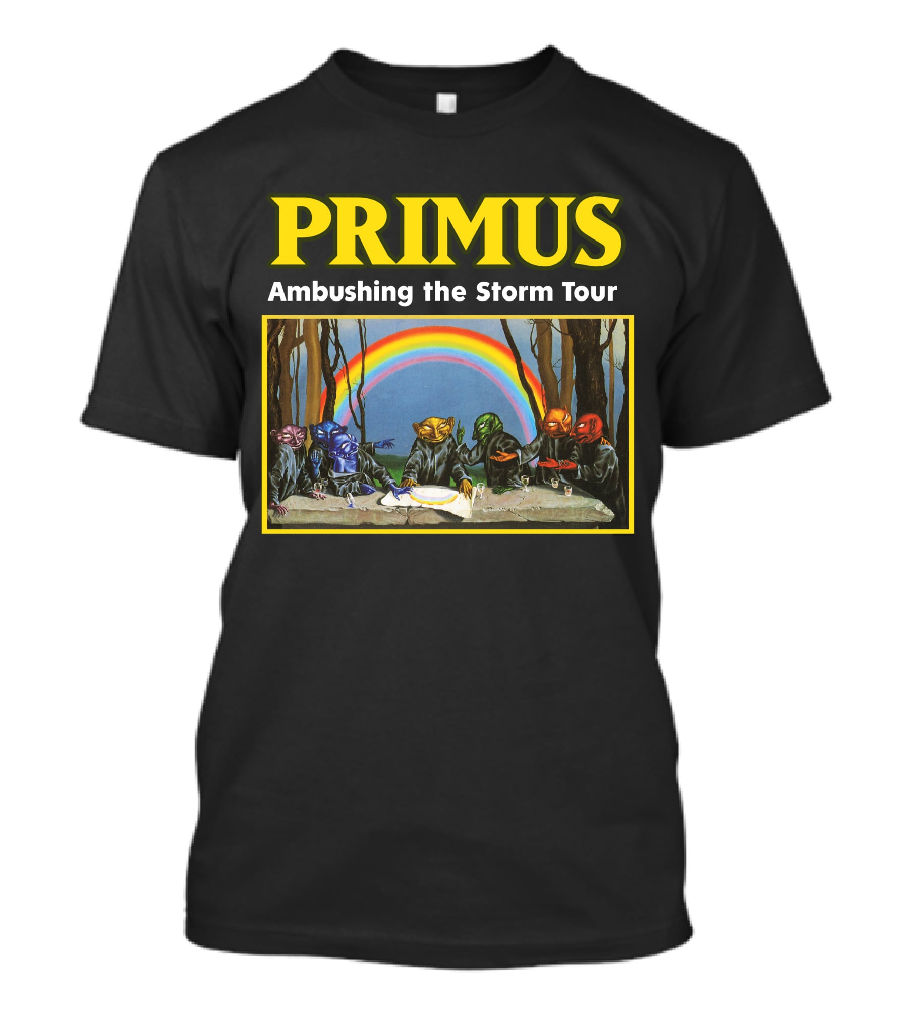 Primus Ambushing The Storm Tour Rainbow Artwork T-Shirt