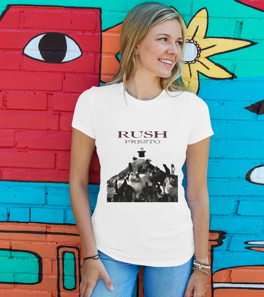 Rush Presto Album Cover Rabbits And Top Hat T-Shirt