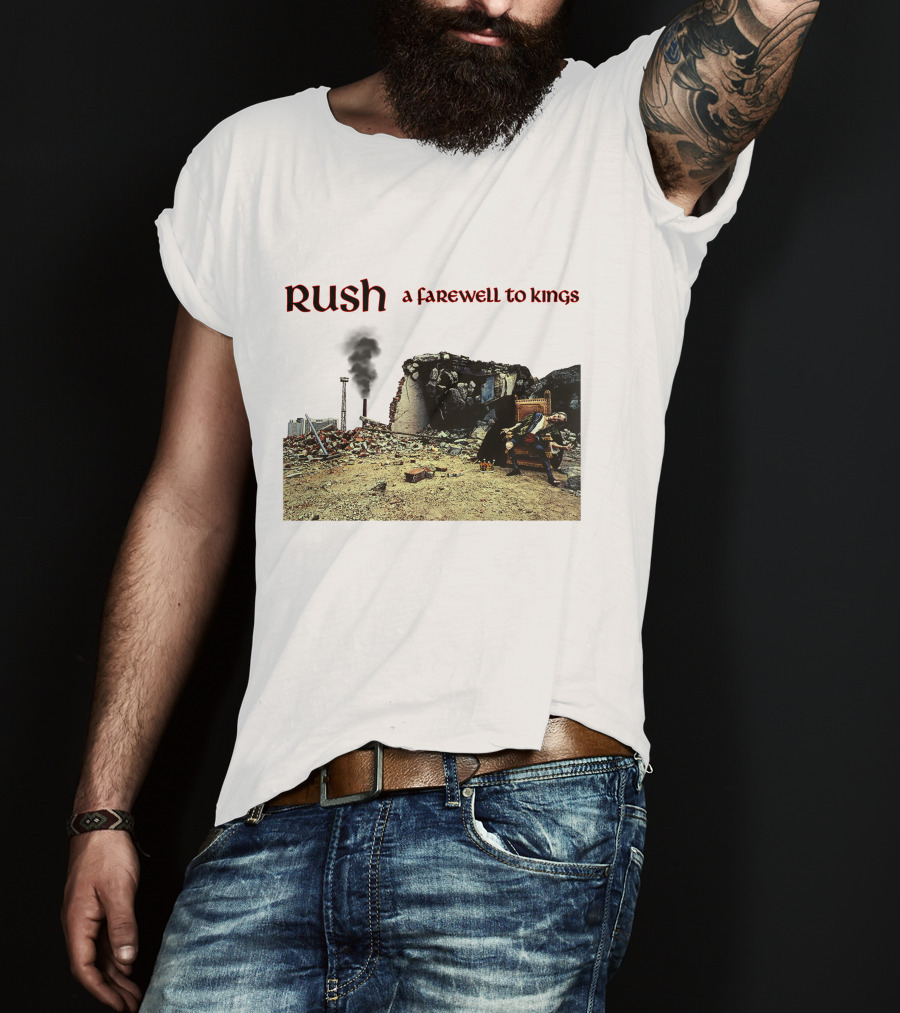 Rush A Farewell To Kings Album Cover Industrial Ruins Scene T-Shirt