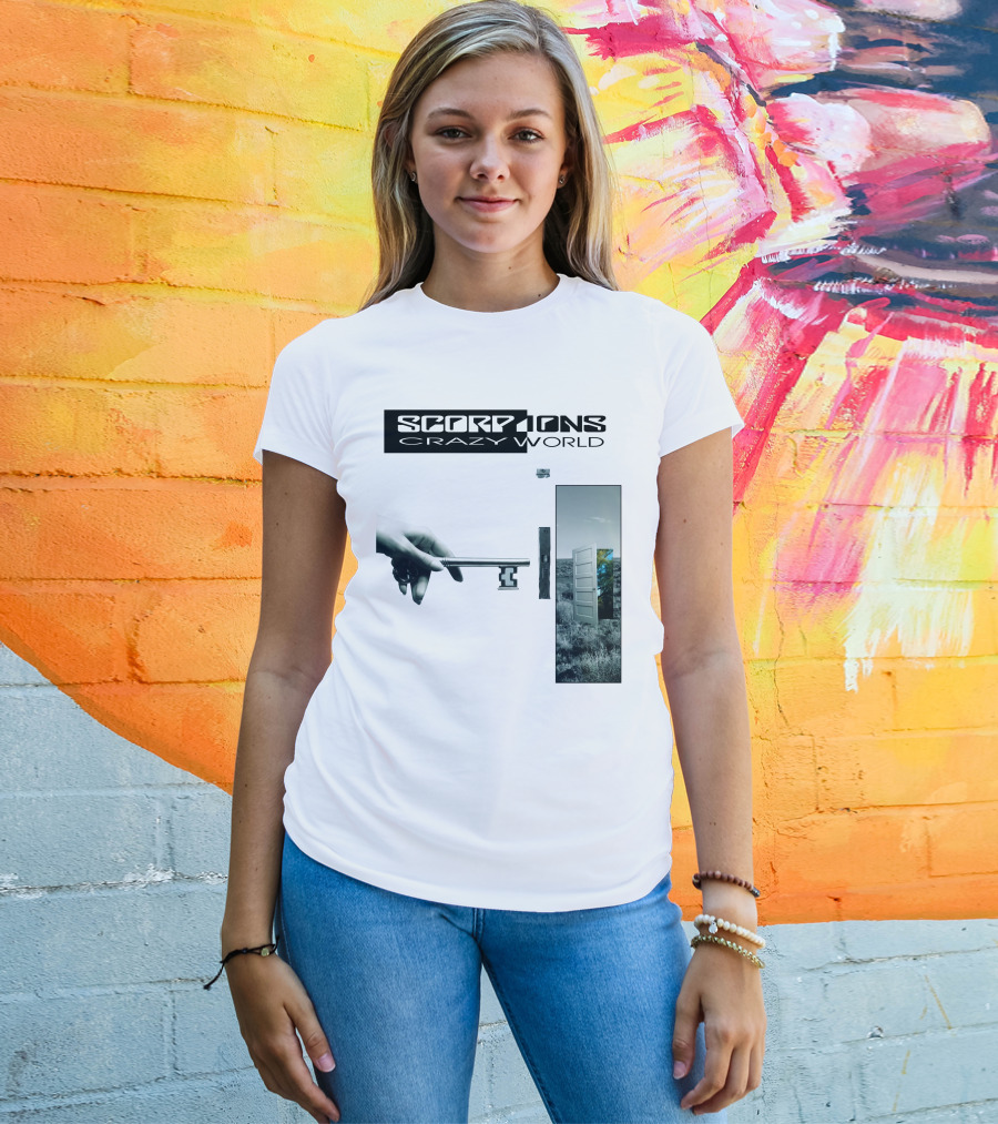 Scorpions Crazy World Key And Door Landscape T-Shirt