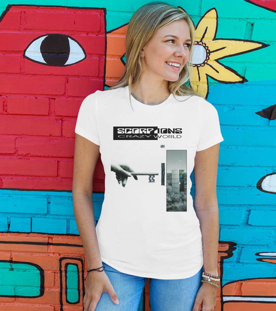 Scorpions Crazy World Key And Door Landscape T-Shirt