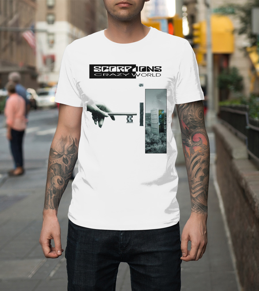 Scorpions Crazy World Key And Door Landscape T-Shirt