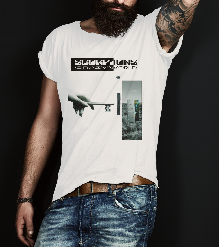 Scorpions Crazy World Key And Door Landscape T-Shirt