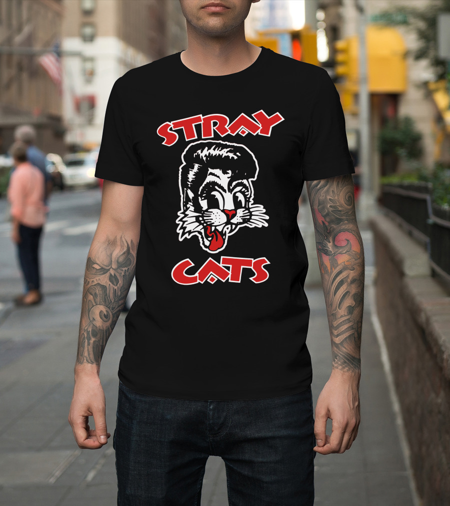 Stray Cats Retro Rockabilly T-Shirt
