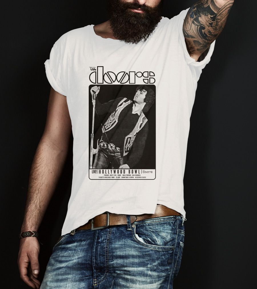 The Doors Live Hollywood Bowl July 5Th 1968 Tickets Available 14.00 Showtime 8:30Pm Reserved Seats T-Shirt
