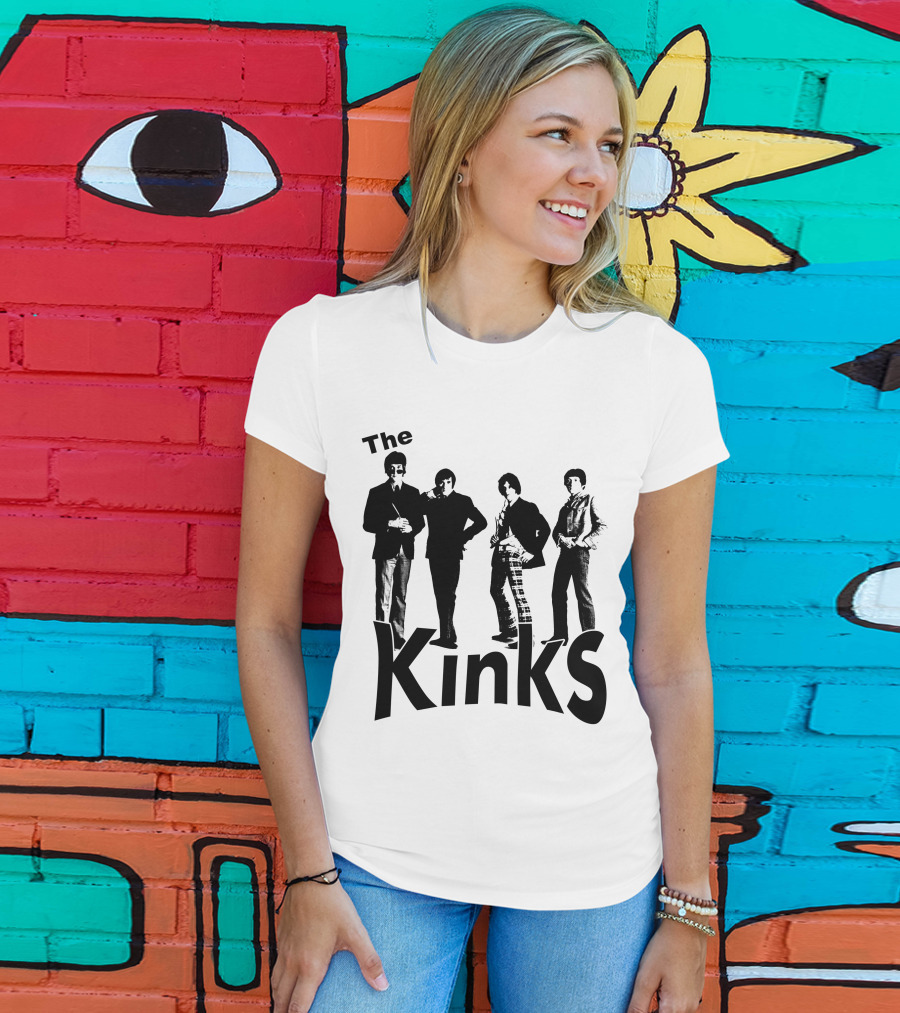 The Kinks Vintage Band Silhouette Classic Rock T-Shirt