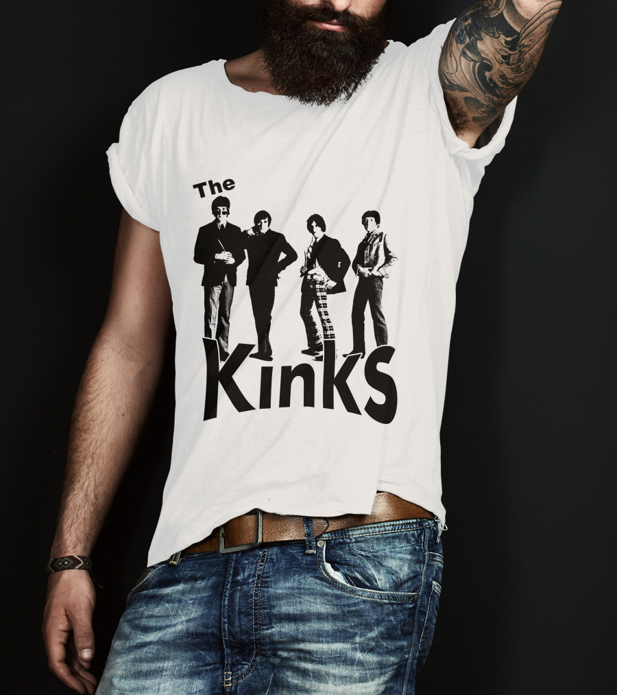 The Kinks Vintage Band Silhouette Classic Rock T-Shirt