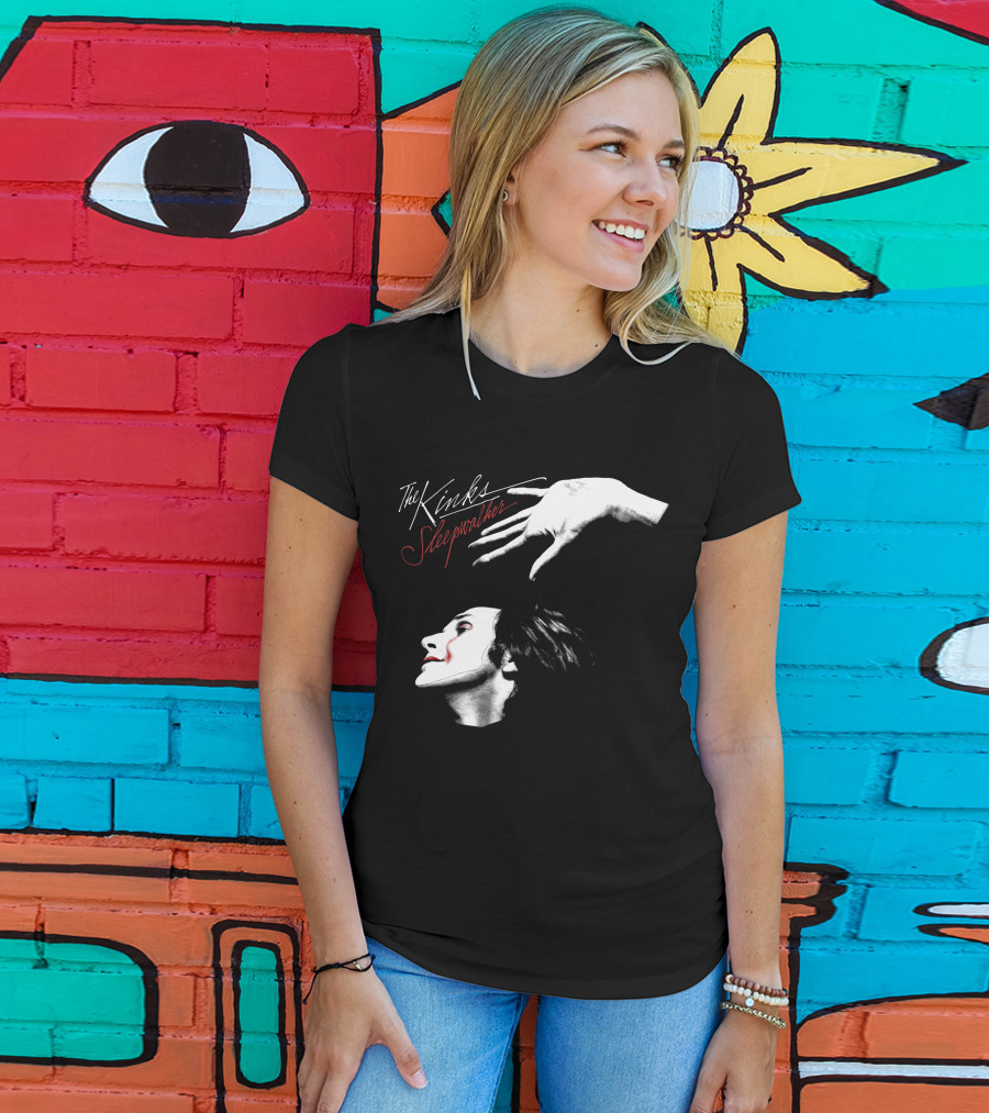 The Kinks Sleepwalker Face Profile With Hand Gesture T-Shirt