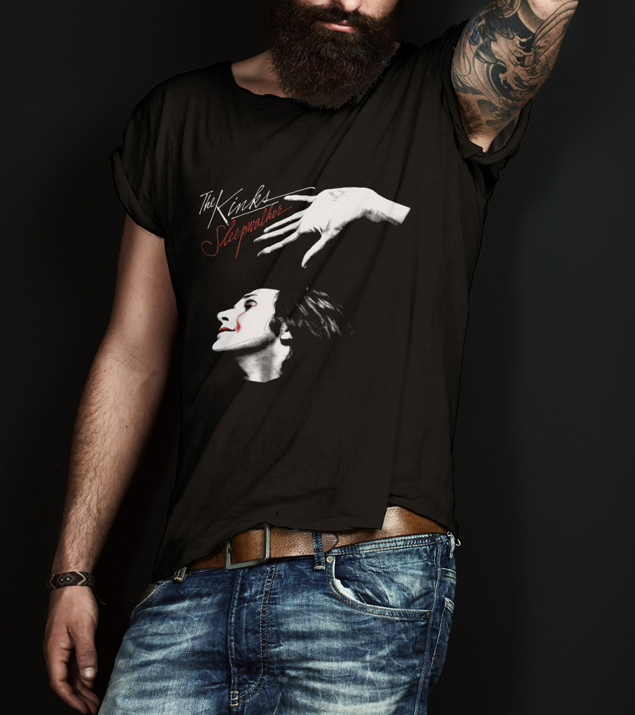 The Kinks Sleepwalker Face Profile With Hand Gesture T-Shirt