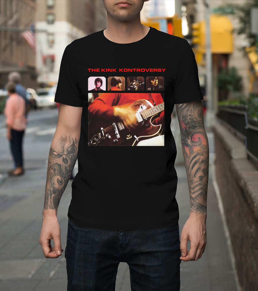 The Kinks The Kink Kontroversy Album Cover Guitar Montage T-Shirt