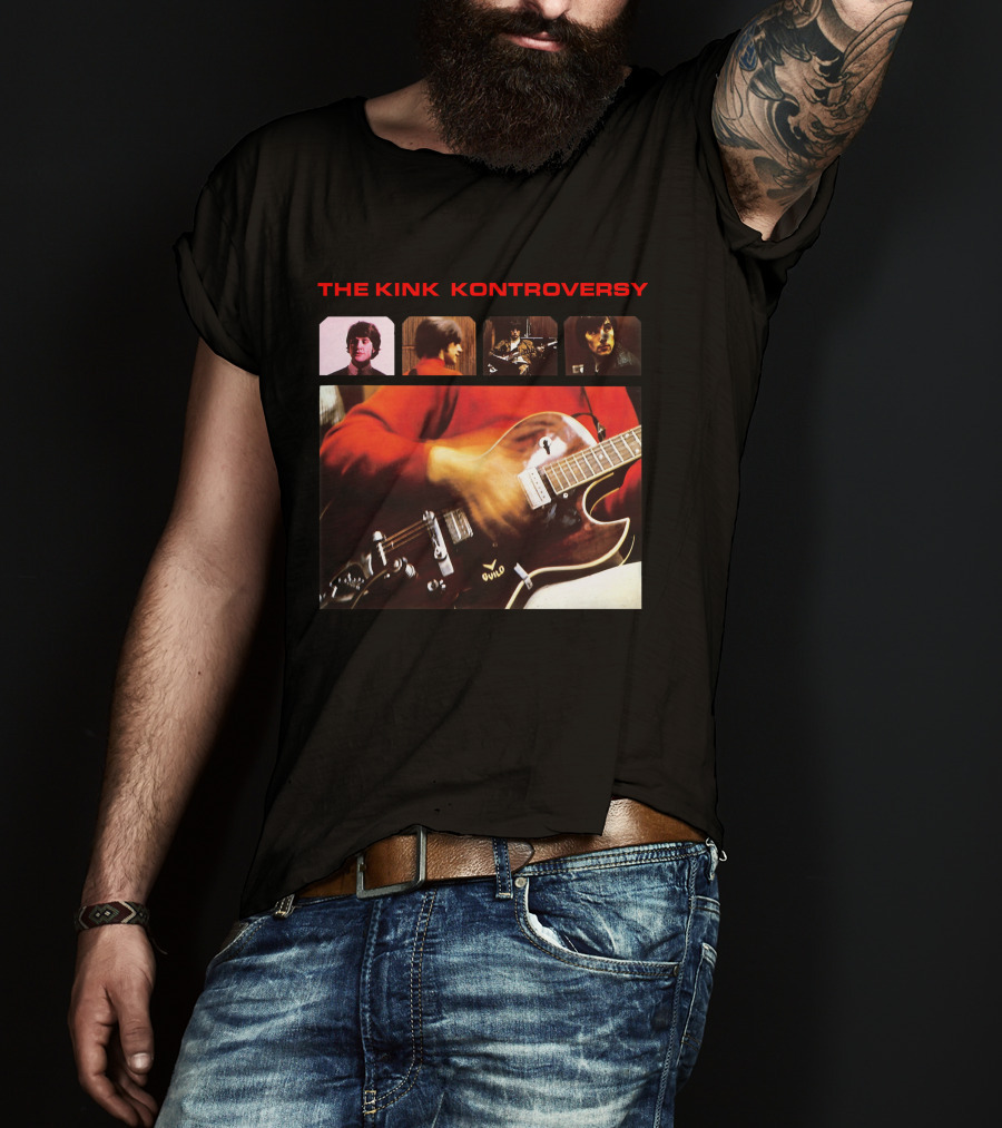 The Kinks The Kink Kontroversy Album Cover Guitar Montage T-Shirt