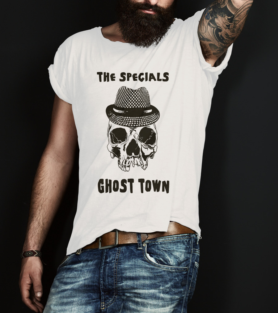 The Specials Ghost Town Skull Hat T-Shirt