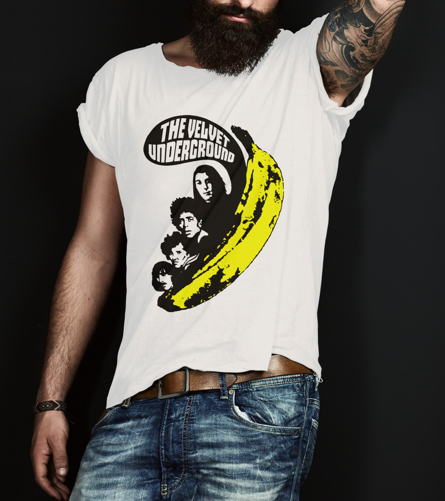 The Velvet Underground Iconic Banana Art Featuring Band Members T-Shirt