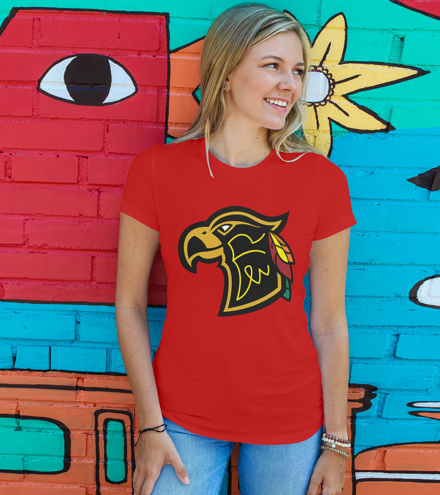 Chicago Blackhawks Native American Inspired Hawk Logo Retro T-Shirt