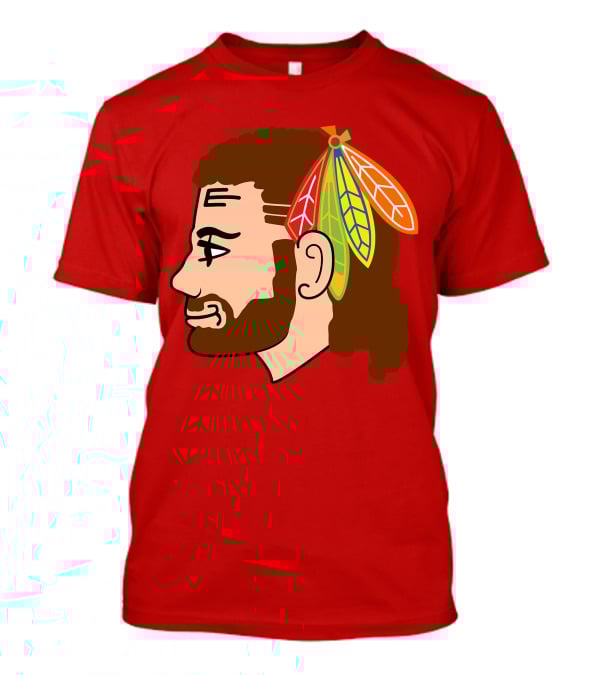 Chicago Blackhawks Tribute Red Feather Symbol T-Shirt