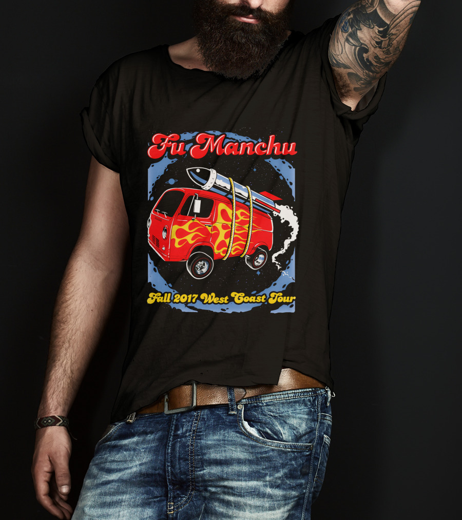 Fu Manchu Fall 2017 West Coast Tour Rocket Van T-Shirt