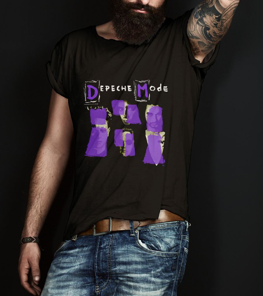 Depeche Mode Purple Faces Collage T-Shirt