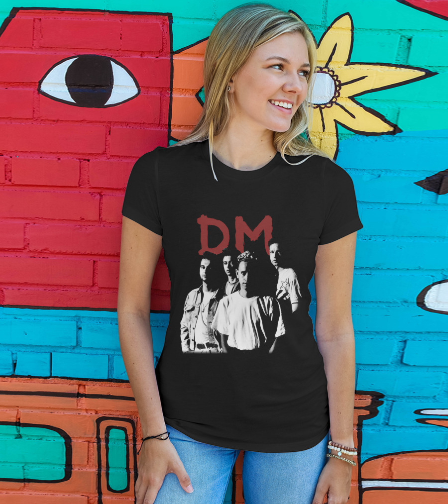 Dm Depeche Mode 11 Band Members Black And White T-Shirt