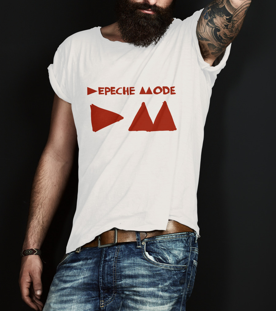 Depeche Mode Triangle Symbol Red Theme T-Shirt