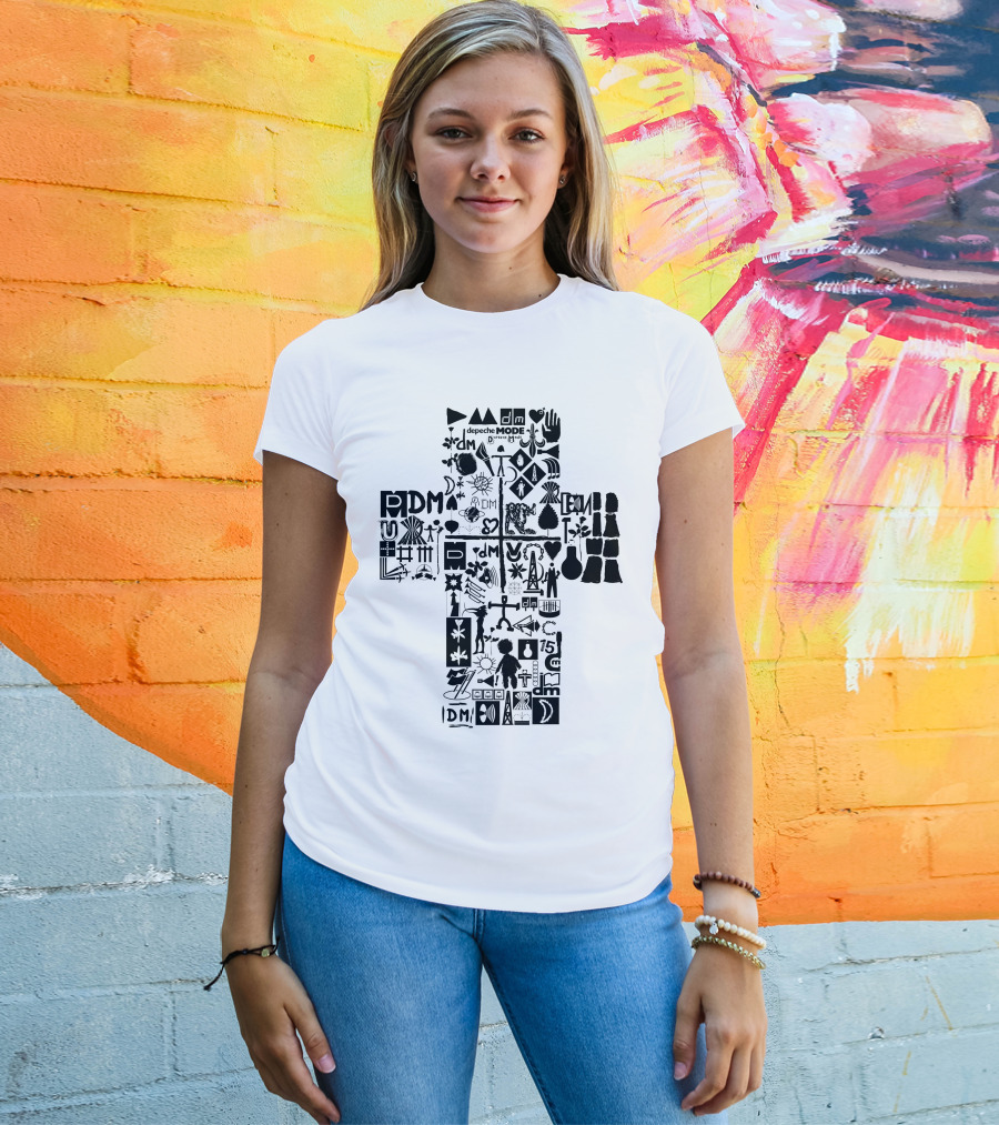 Depeche Mode Dm 14 Iconic Symbols And Logos Collection T-Shirt
