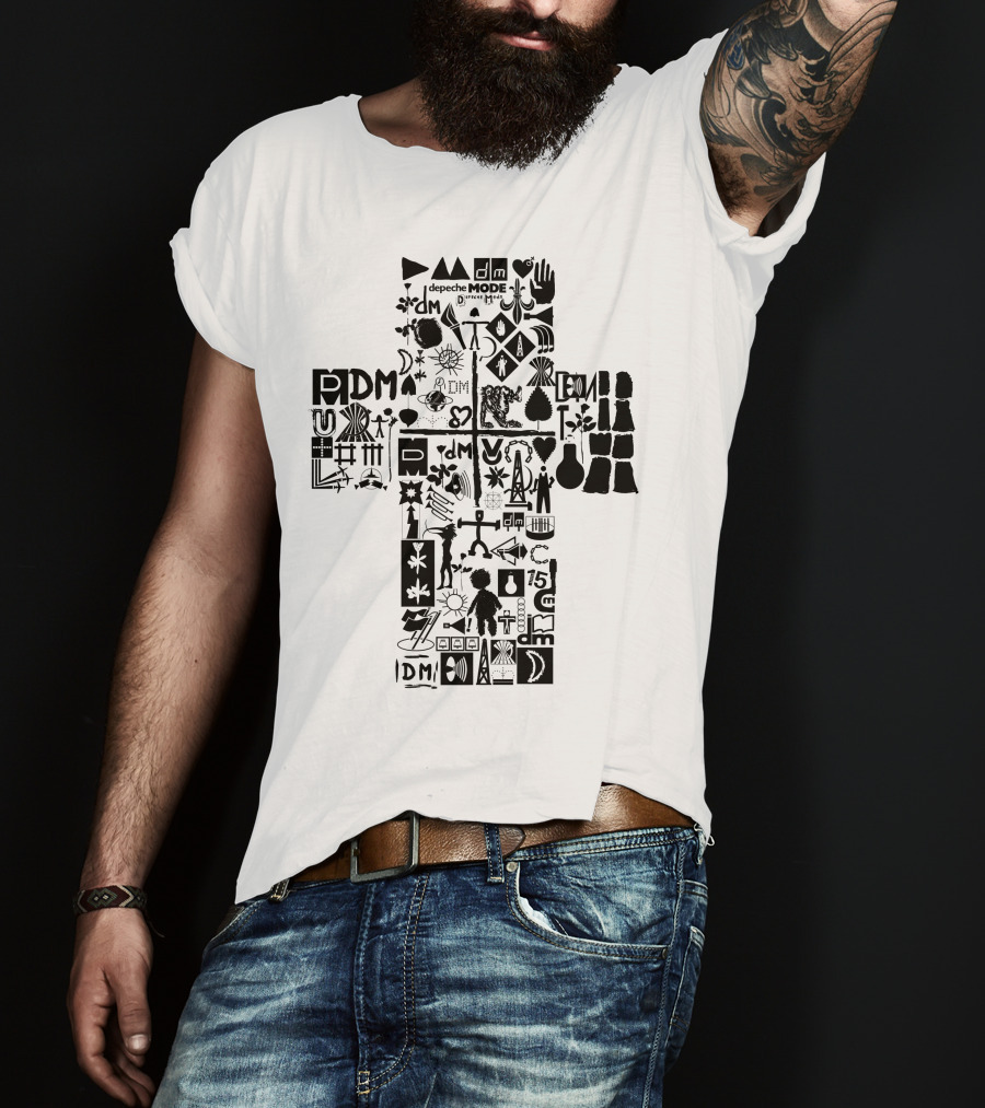 Depeche Mode Dm 14 Iconic Symbols And Logos Collection T-Shirt