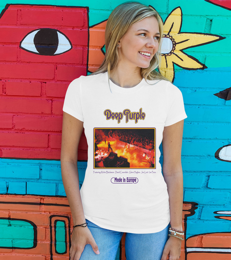Deep Purple Made In Europe Featuring Richie Blackmore David Coverdale Glenn Hughes Jon Lord Ian Paice T-Shirt