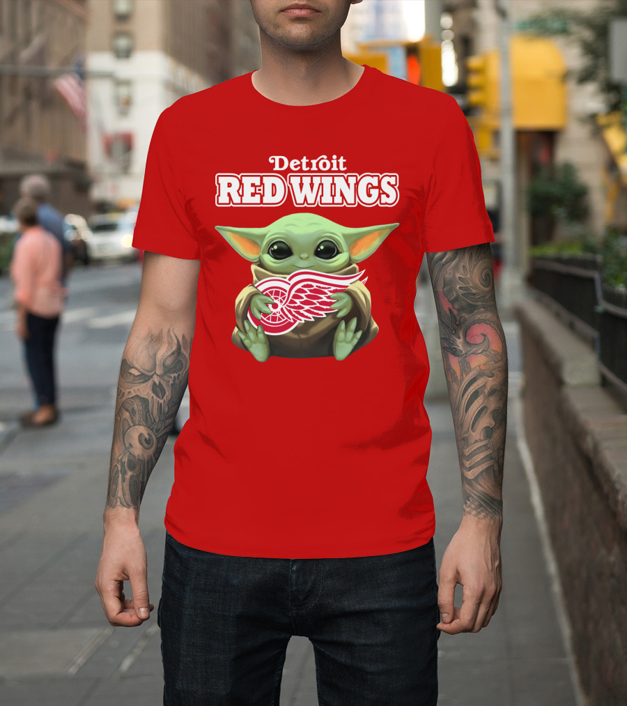Detroit Red Wings Baby Yoda T-Shirt