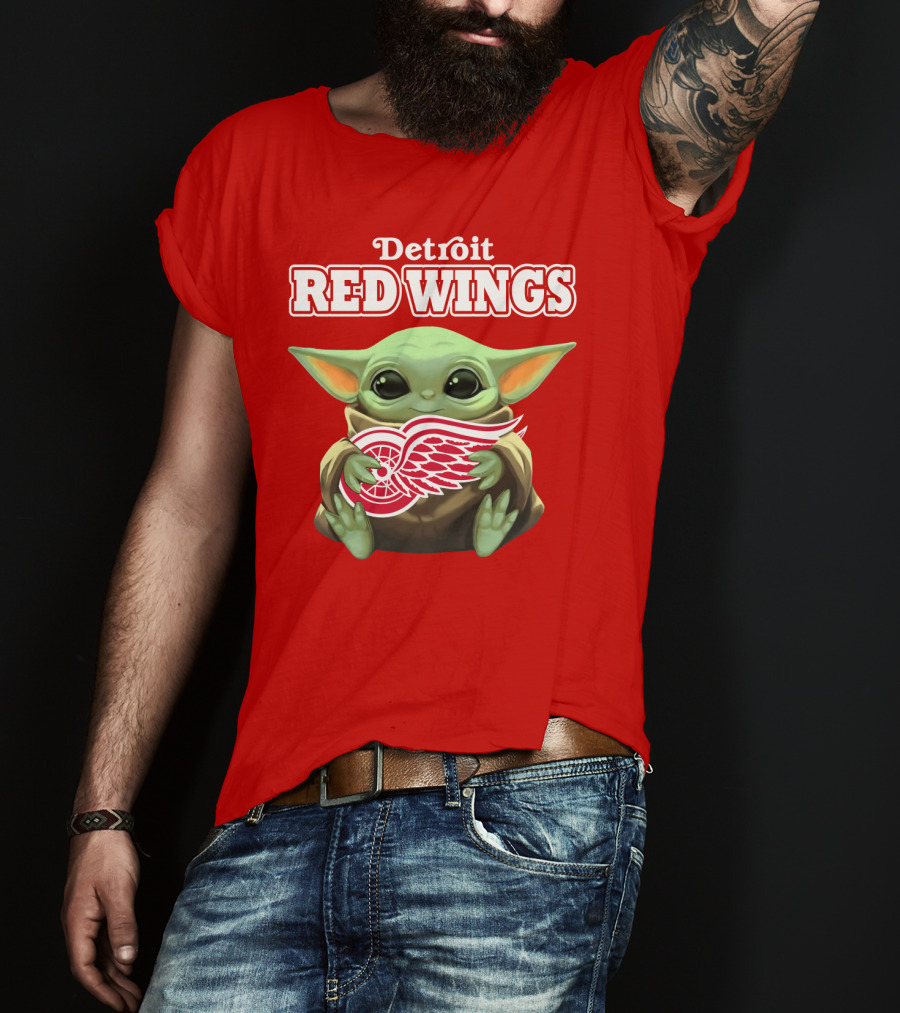 Detroit Red Wings Baby Yoda T-Shirt