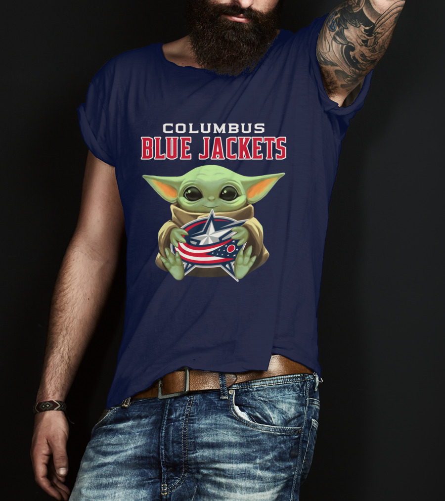 Columbus Blue Jackets Baby Yoda T-Shirt