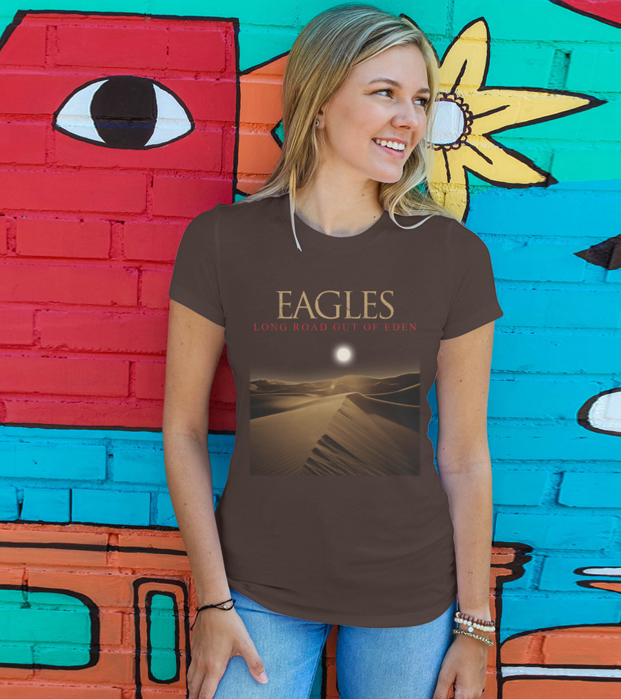 Eagles Long Road Out Of Eden Desert Scene T-Shirt